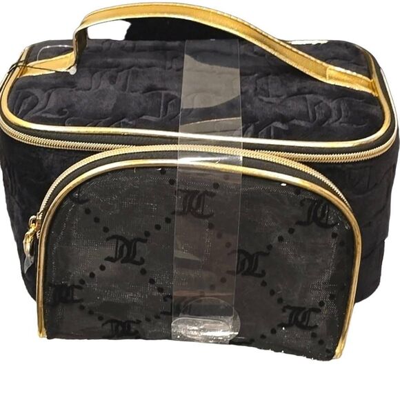 Juicy Couture JC Logo 2-PC Travel  Cosmetic Bag Set - Picture 3 of 13